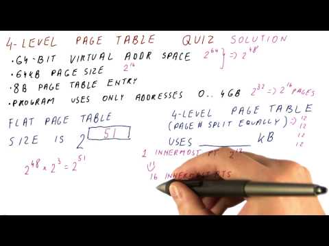 4 Level PT Solution Quiz - Georgia Tech - HPCA: Part 4