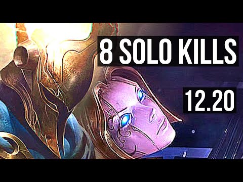 PANTHEON vs ORIANNA (MID) | 8 solo kills, 1100+ games, 1.0M mastery, Dominating | KR Diamond | 12.20