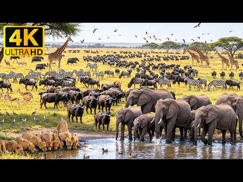 African Wildlife 4K 🌿 Beautiful Savanna Animals with Gentle Piano Music for Relaxation and Peace