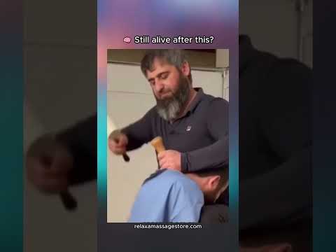 Just a casual neck massage… with a hammer. 🛠️#posturecorrection #posturefix