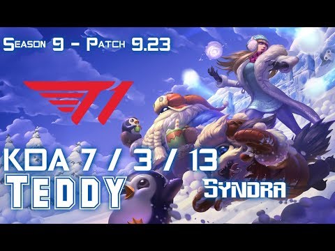 SKT T1 Teddy SYNDRA vs CAITLYN Bot - Patch 9.23 KR Ranked