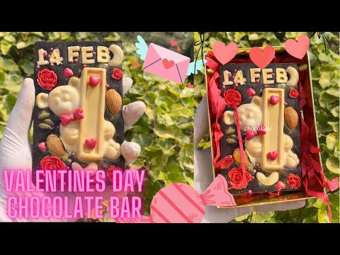 Valentine's Day Special Chocolate | How to make homemade chocolate Bar and DIY Packing
