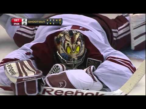 Henrik Zetterberg scores a "Forsberg" in shootout 1/12/12