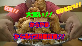 [大食い]　唐揚げ20個定食！！に挑んできた！！　唐揚げからやま　相模原店