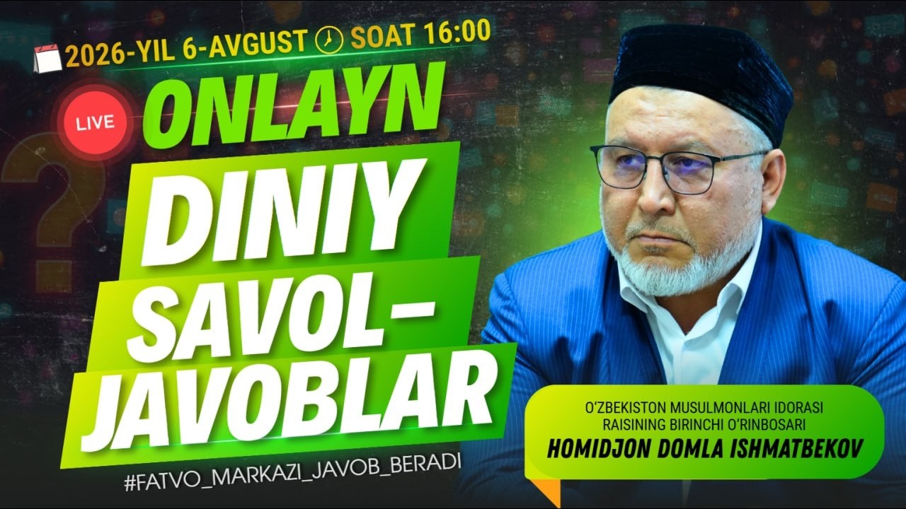 ONLAYN DINIY SAVOL-JAVOBLAR 49-SON 06.08.2026