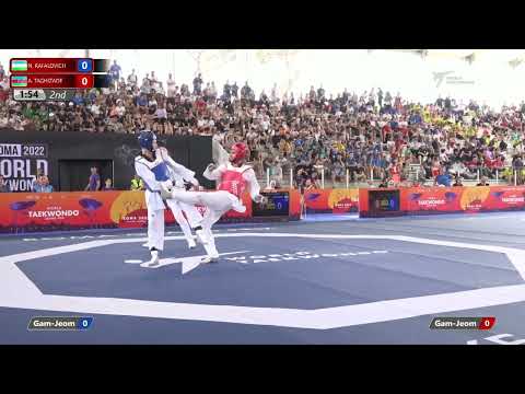 201 M-80kg R-32 RAFALOVICH Nikita UZB 🔵 vs 🔴 TAGHIZADE Aykhan AZE I Rome 2022 World Taekwondo GP
