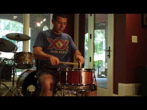Sleishman 13" Rosegum Block Snare Drum - Full Free Floating Design - Block/Stave Rosegum Shell image 7