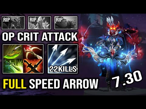 FULL Speed Arrow Max Agility 7.30 Drow Ranger OP Crit Attack Vs Annoying DPS Enemy Hero Dota 2