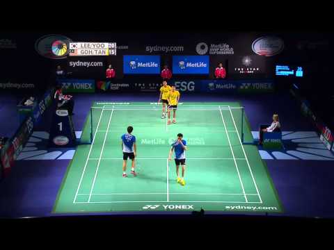 2014 THE STAR AUSTRALIAN BADMINTON OPEN-QF-MD-Lee Y D/Yoo YS [4] (KOR) VS Goh V S/Tan W K (MAS)