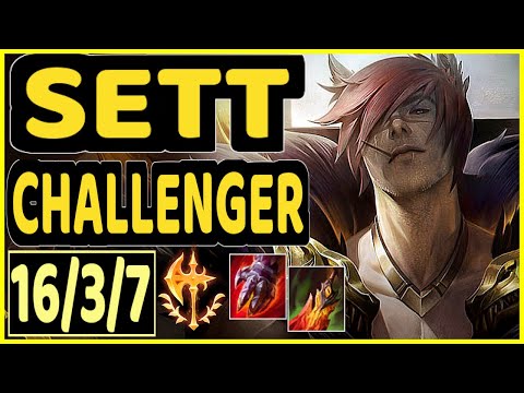 YOPPA (SETT) - 16/3/7 KDA CHALLENGER GAMEPLAY - EUW