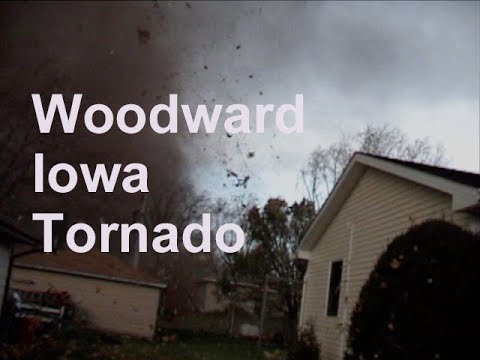 Up-close view of the Woodward, Iowa tornado tearing through town, neighbor rescued