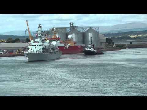 HMS Montrose Leaving 7th July 2014 (normal speed)