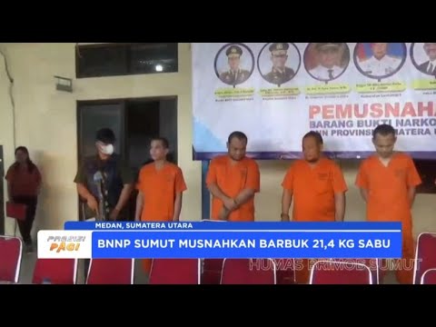 BNNP SUMUT PEMUSNAHAN BARBUK NARKOTIKA SABU 21,4 KG