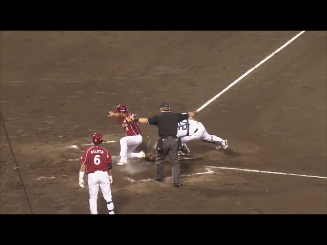 【2回表】銀次が激走!! イーグルス・岡島が先制タイムリーヒットを放つ!! 2017/4/18 L-E