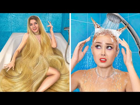 Thin Hair vs Thick Hair Problems! Rich Girl vs Broke Girl!