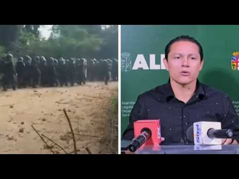 Bloqueadores del pozo petrolero buscan diálogo con asambleísta tras intervención policial