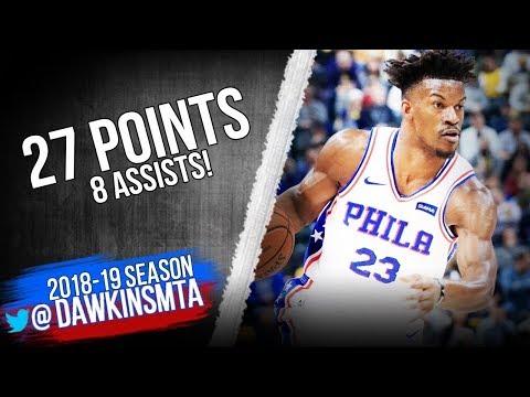 Jimmy Butler Full Highlights 2019 01 17 76ers vs Pacers   27 Pts 8 Asts!  FreeDawkins