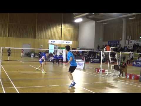 Badminton - Amazing defense by Arnaud MERKLE (France) 8 Nations 2015