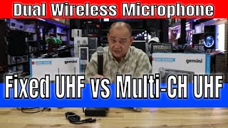 Video thumbnail for ✅ Gemini Wireless Microphone  UHF-02M vs UHF-6200M Fixed UHF 🎤  vs Multi-channel UHF 🎤 by expert island