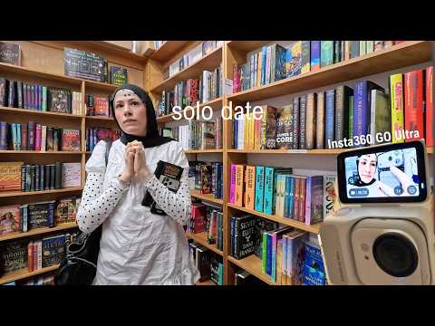 solo date | book shopping, bag tour, new vlogging cam