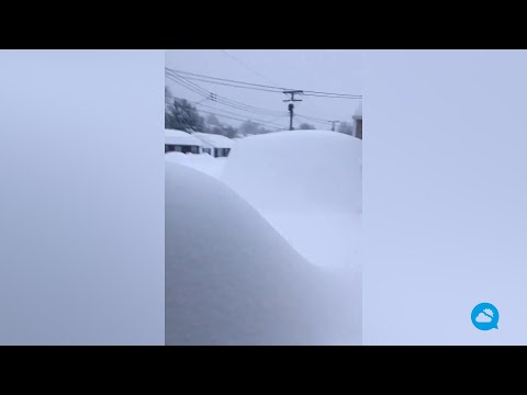 Heavy snowfall in northeastern  USA