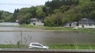 preview picture of video '羽越本線普通列車536M羽後亀田→仁賀保右側（日本海側）車窓'