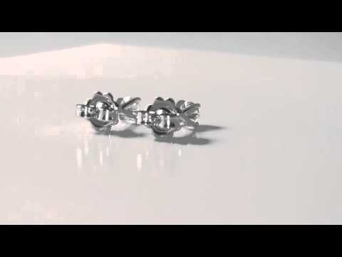 18ct White Gold Diamond Stud Earrings - 0.50ct
