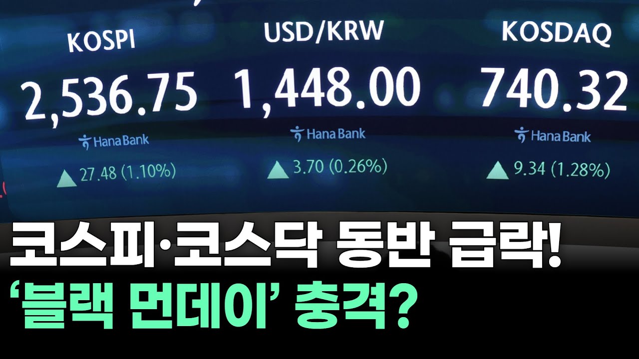 코스피·코스닥 동반 급락! ‘블랙 먼데이’ 충격?