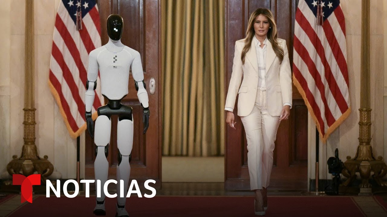 Melania Trump tuvo un invitado muy especial y humanoide en la Casa Blanca