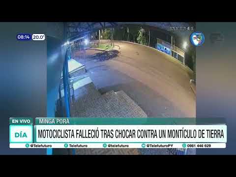 Motociclista fallece tras chocar contra un montículo de tierra y piedras