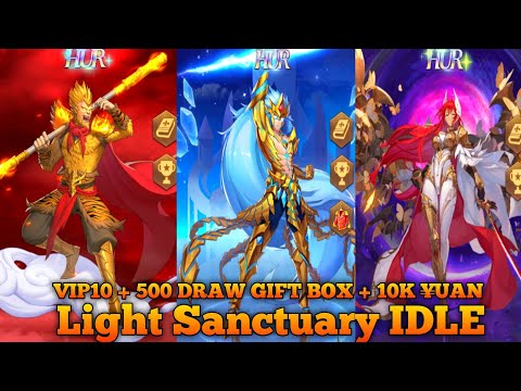 New Game Idle Light Sanctuary + VIP10 + 500 Draw Gift Box + 10.000¥uan + 88888 DM