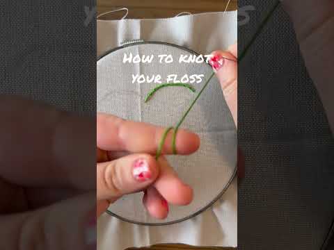 How to knot embroidery floss