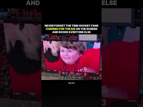 Never Forget The Time Hockey Fans Cheered for The Kid on The Screen and Booed Everyone Else.
