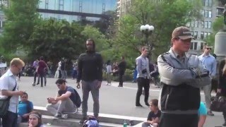 Black racist gets knuckle sandwich from angry white guy.