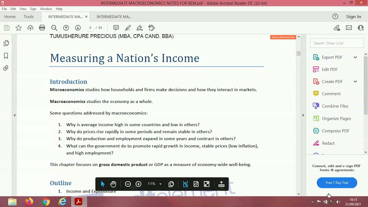 INTERMEDIATE MACROECONOMICS LECTURE 1