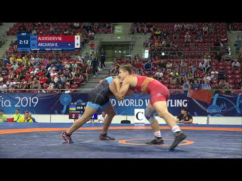 1/2 GR - 80 kg: M. ALIEKSIEIEV (UKR) v. K. ARGHASH (IRI)