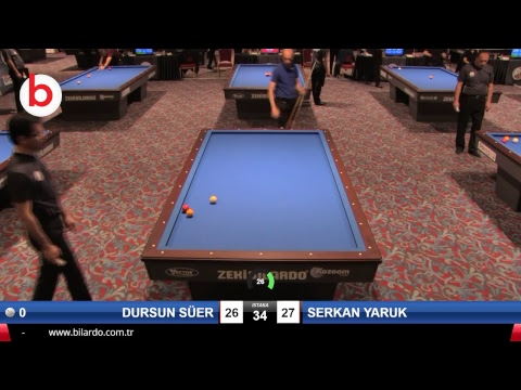 DURSUN SÜER & SERKAN YARUK Bilardo Maçı - 2019 TÜRKİYE KUPASI 1. ETAP ERKEKLER-6.ÖN ELEME