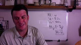 Respiratory Therapy - How to Calculate RR or Tidal Volume from Minute Volume