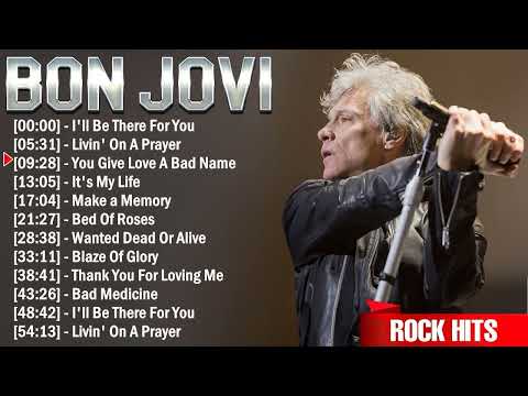 Bon Jovi Greatest Hits Full Album ~ Best Rock Songs Playlist Ever