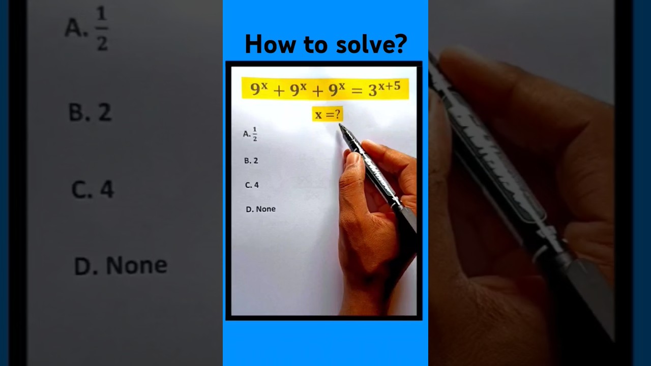 Nice Exponential Equation #maths #shorts