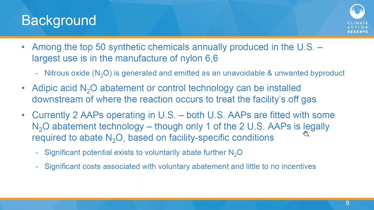 Adipic Acid Production V1.0 Public Comment Webinar - August 12, 2020