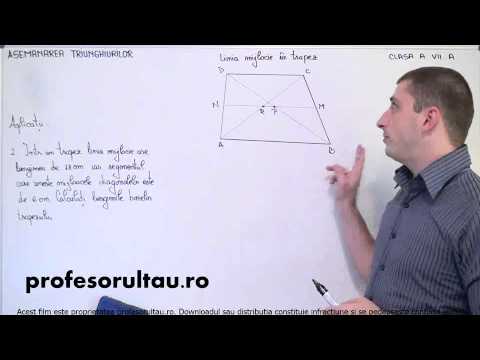 26   cls7   Asemanarea triunghiurilor   linia mijlocie intr un trapez   aplicatii   partea 2