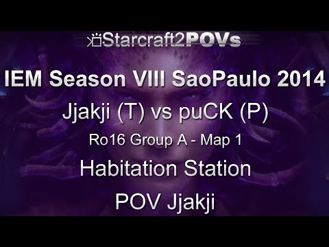 SC2 HotS - IEM VIII SaoPaulo 2014 - Jjakji vs puCK - Group A - Map 1 - Habitation Station - Jjakji