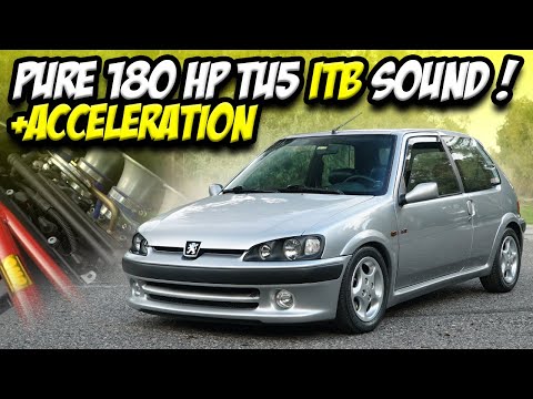 Peugeot 106 GTi Exhaust & Engine Sound / Tu5 İTB Setup / 100-200 Km Acceleration / France Hot Hatch