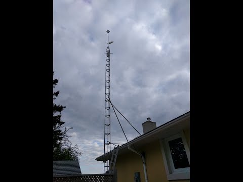 40 ft antenna tower installation - wireless internet, tv ant...