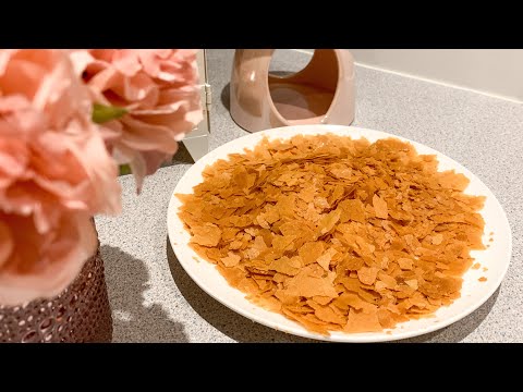 How to make Feuilletine flakes .ASMR.homemade Feuilletine | lacy crepes/Pailleté (English subtitles)