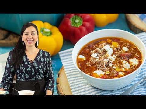 , title : 'Quick & Easy Stuffed Pepper Soup (Greek Gemista in Soup form)'