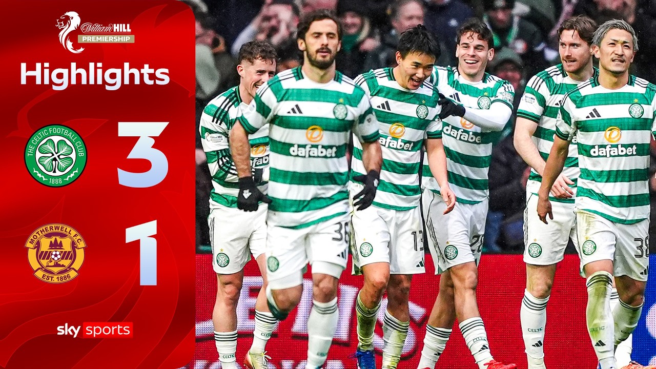 Celtic close gap on Hearts! | Celtic 3-1 Motherwell | Scottish Premiership Highlights