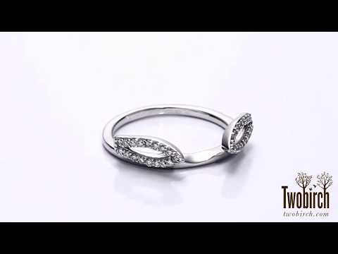 0.25 Ct. Infinity Loop Cathedral Ring Wrap - TwoBirch - TB-WRAP-0112-WG-E