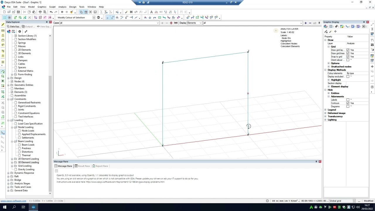 Uni GSA Tutorial Part 3 - Constraints and Loading
